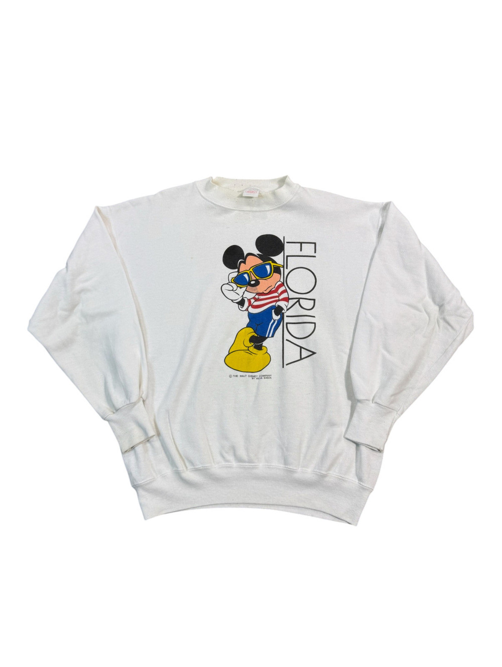 Vintage 90s Disney Mickey Mouse Florida Graphic Sweatshirt Size Large